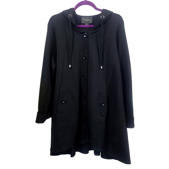 Christian Siriano Black Ponte Swing Jacket Plus Women’s Size 1X - Picture 1 of 8